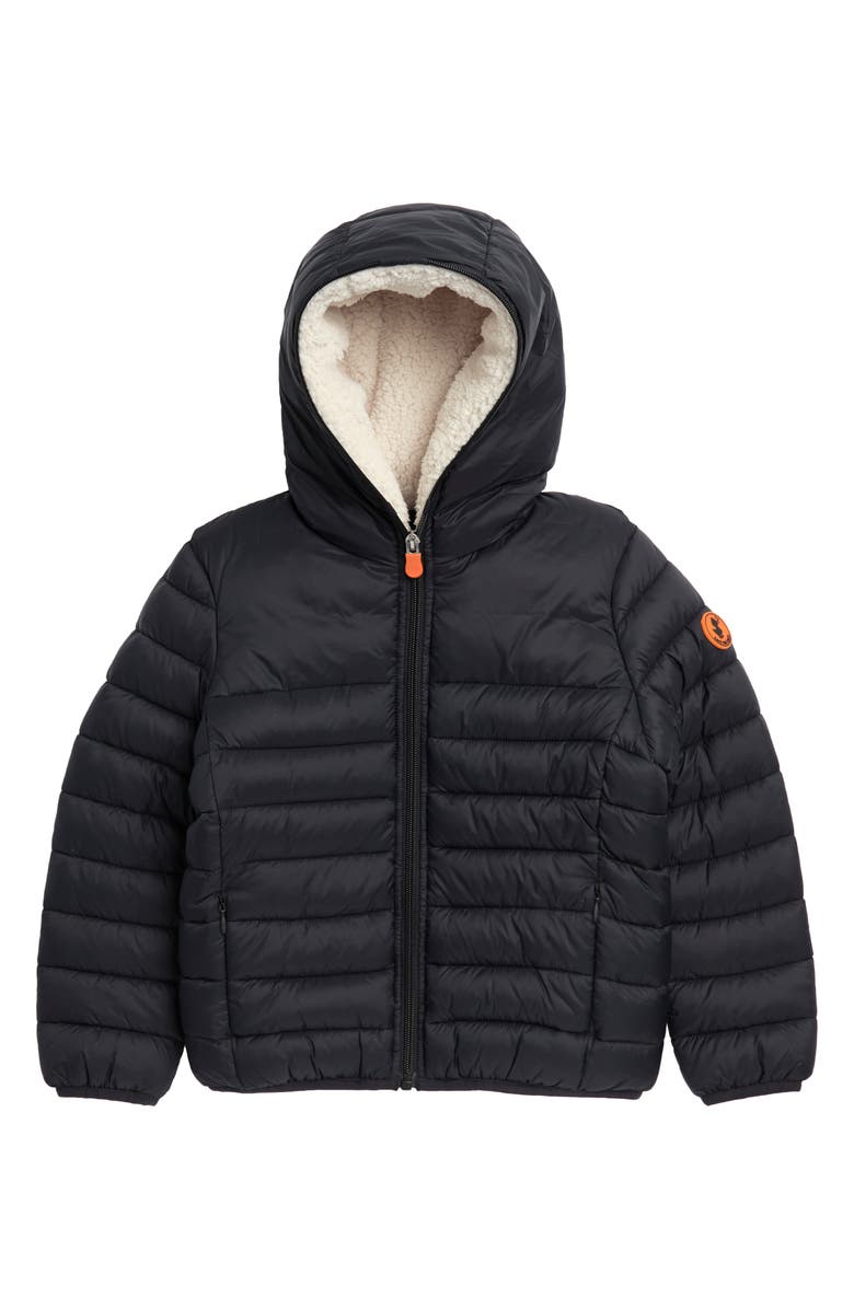 Save The Duck Rob Hooded Puffer Coat, Main, color, 