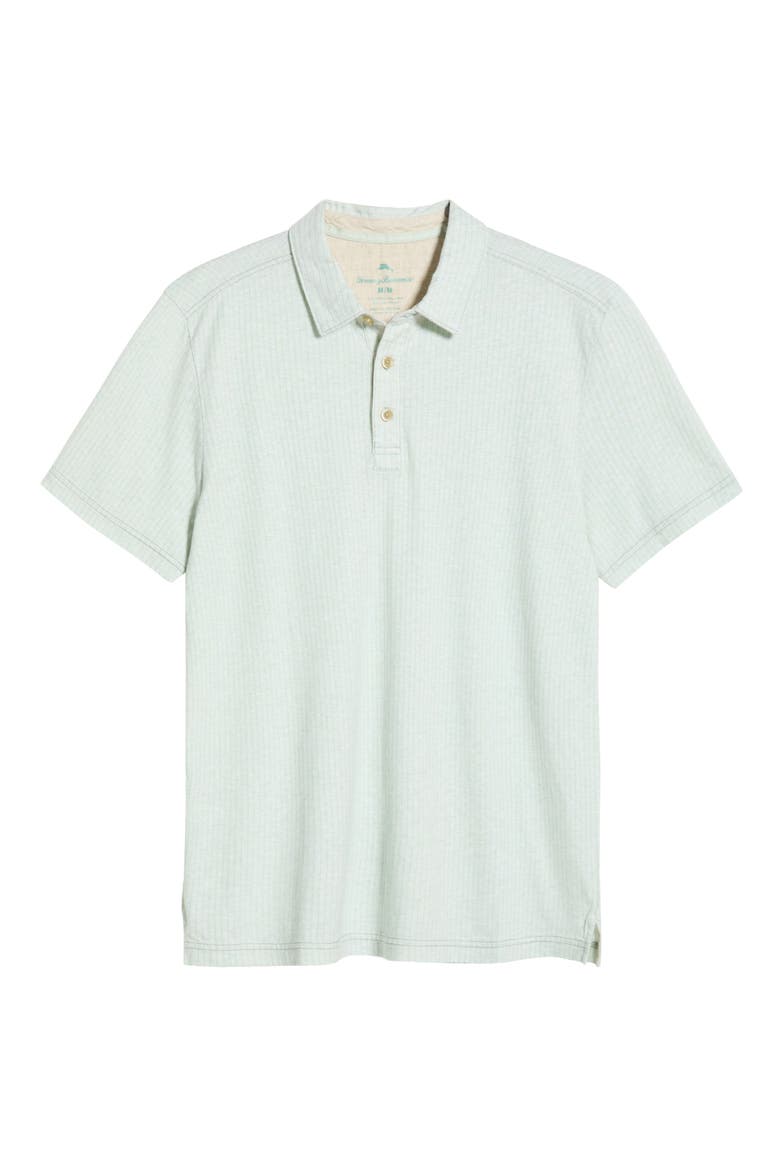 Luzia Beach Stripe Cotton Polo, Alternate, color, LIGHT ROSEMARY HEATHER