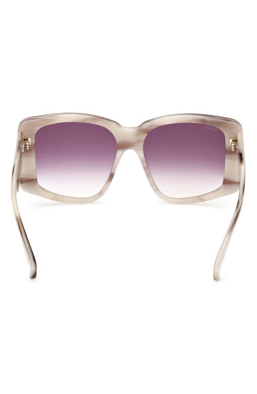 Max Mara Glimpse6 57mm Polarized Square Sunglasses In Multi