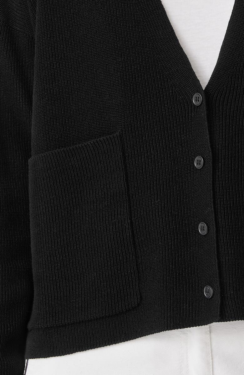 Eileen Fisher V-Neck Organic Linen & Cotton Cardigan, Alternate, color,