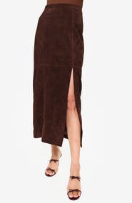 CAMI NYC Idris Suede Midi Skirt