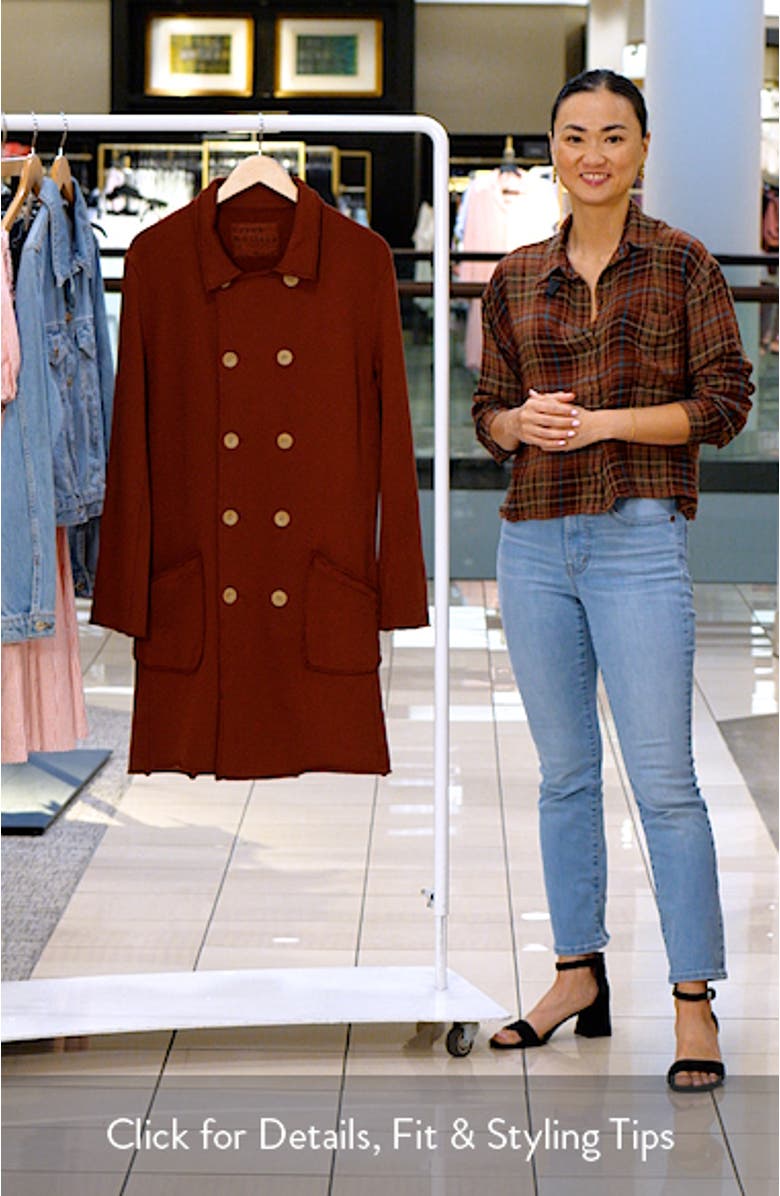 Tipperary Double Breasted Cotton Triple Fleece Trench Coat, sales video thumbnail