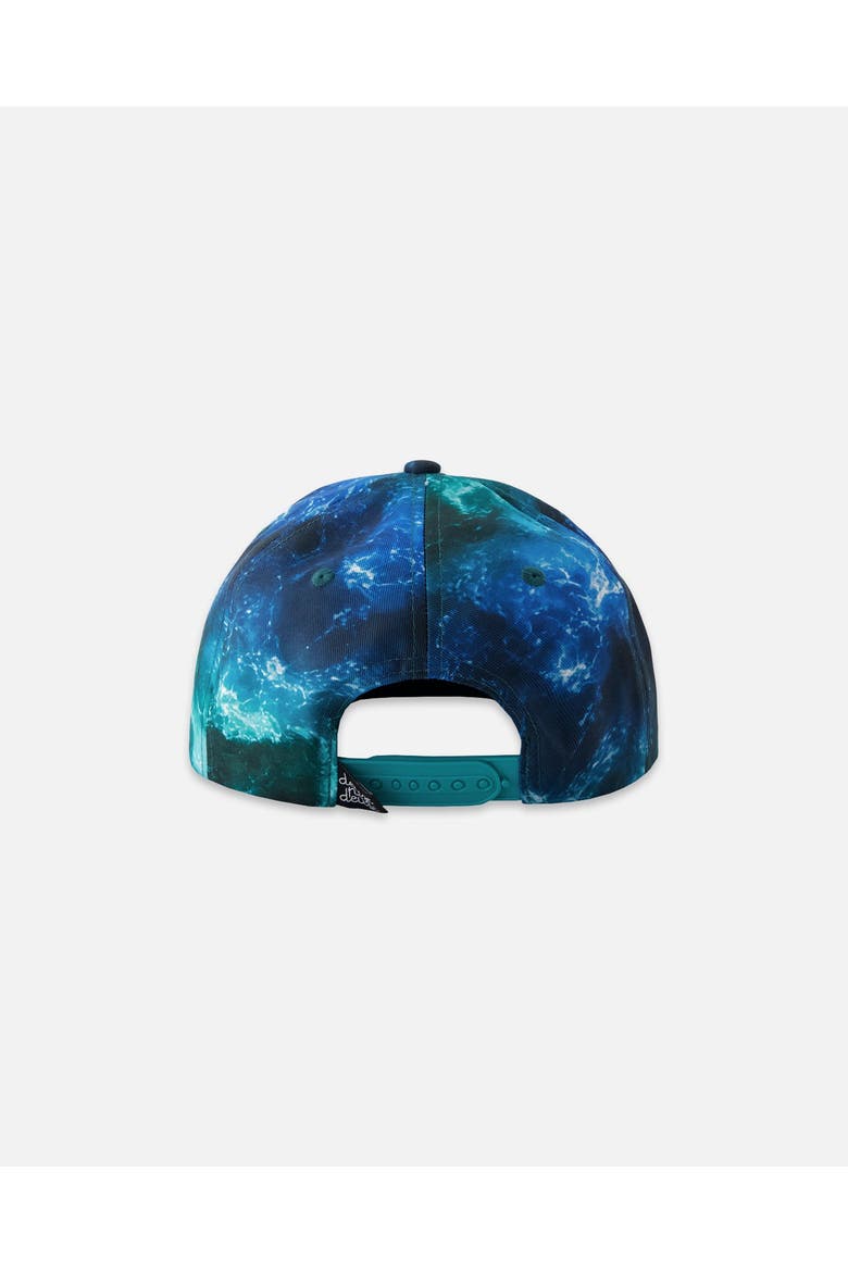 Flat Brim Wave Cap, Alternate, color, Blue Wave Print