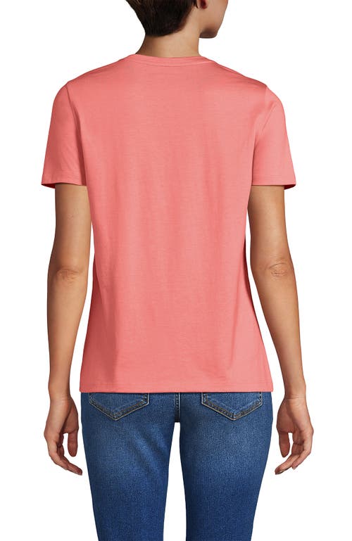 Lands' End Relaxed Supima Cotton Crew Neck T-shirt In Pink