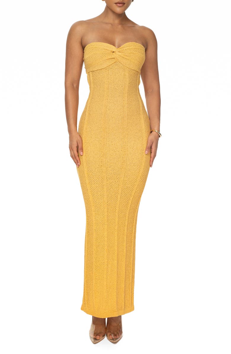 JLUXLABEL Bianca Strapless Knit Dress, Main, color, 