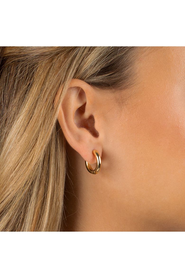 Classic Tube Hoop Earring, Alternate, color, Gold