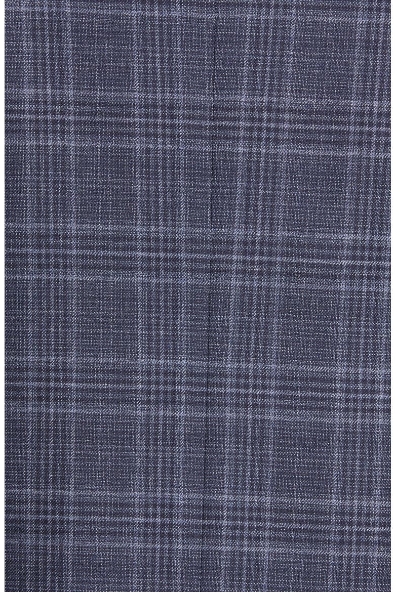 Kei Trim Fit Stretch Plaid Wool Sport Coat, Alternate, color, NAVY