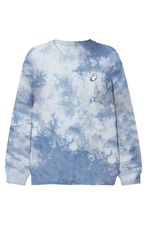 Dalix Ghost Tie Dye Sweatshirt In Tie Dye Blue