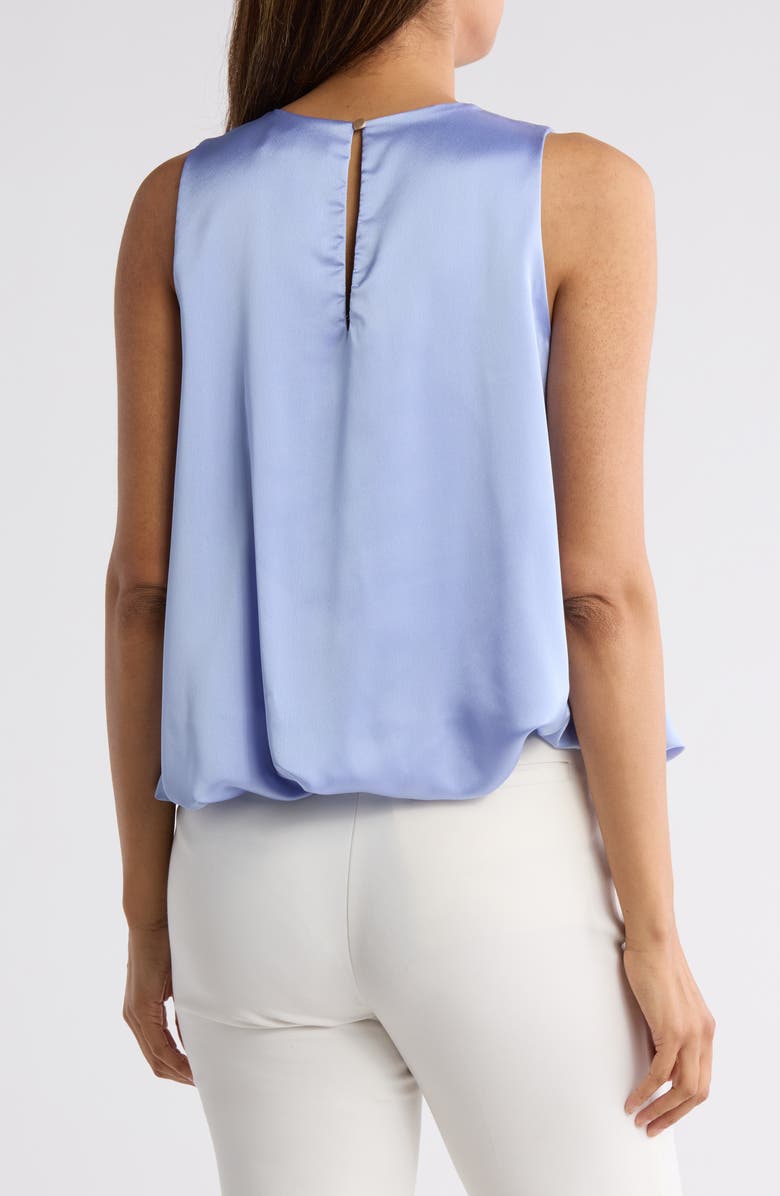 Renee C Bubble Hem Satin Top, Alternate, color, Blue