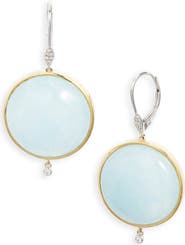 Meira T Milky Aquamarine Drop Earrings