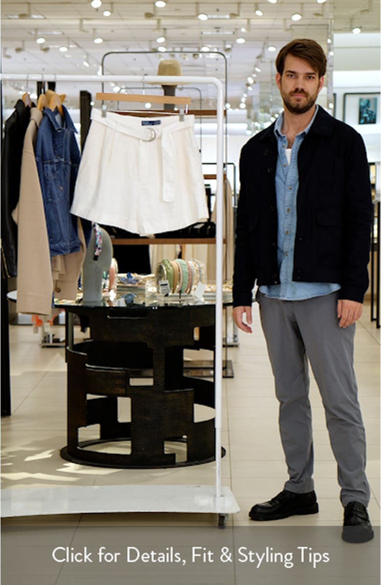 Belted Linen Shorts, sales video thumbnail