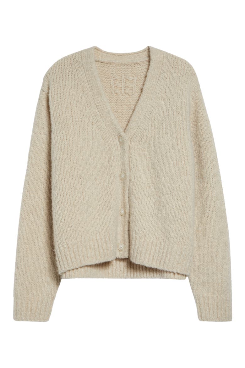 Lorana Merino Wool & Cashmere Cardigan, Alternate, color, BEIGE MELANGE
