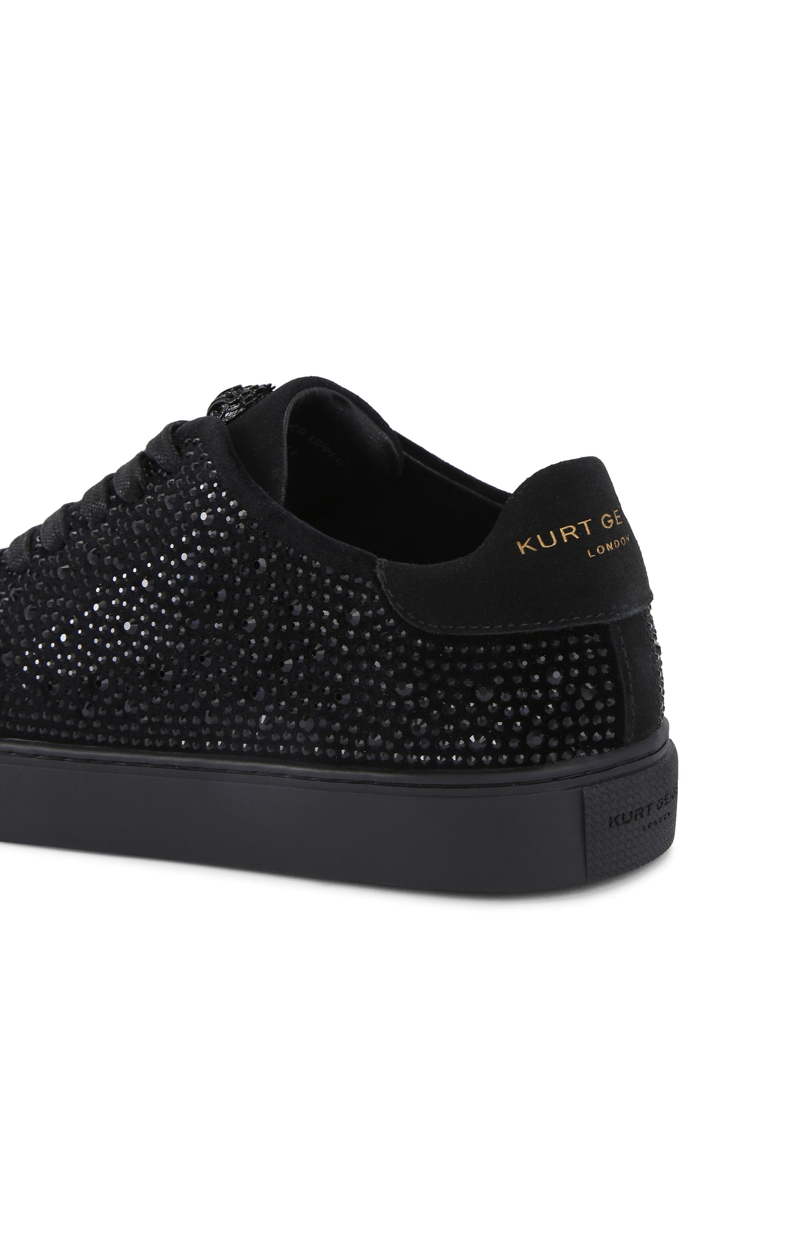 Kurt Geiger London Lennon Crystal Low Top Sneaker, Alternate, color, Black