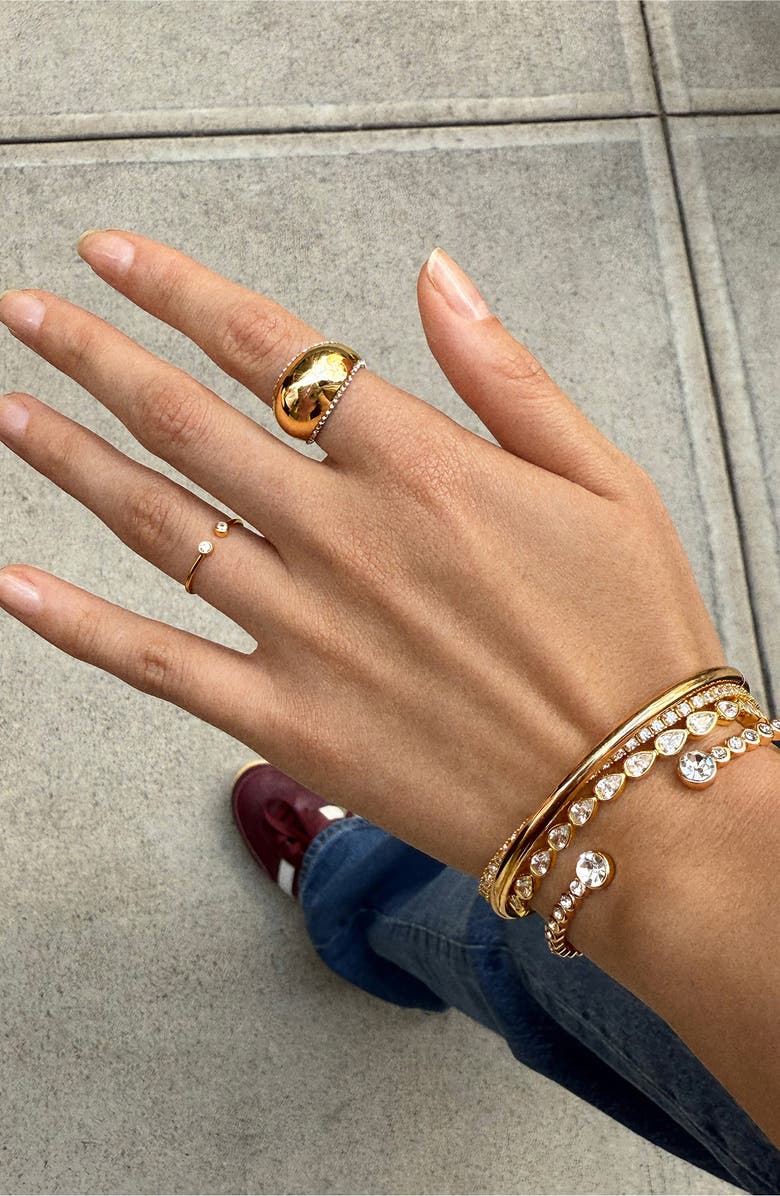 BaubleBar Scarlett Crystal Cuff, Alternate, color, Clear