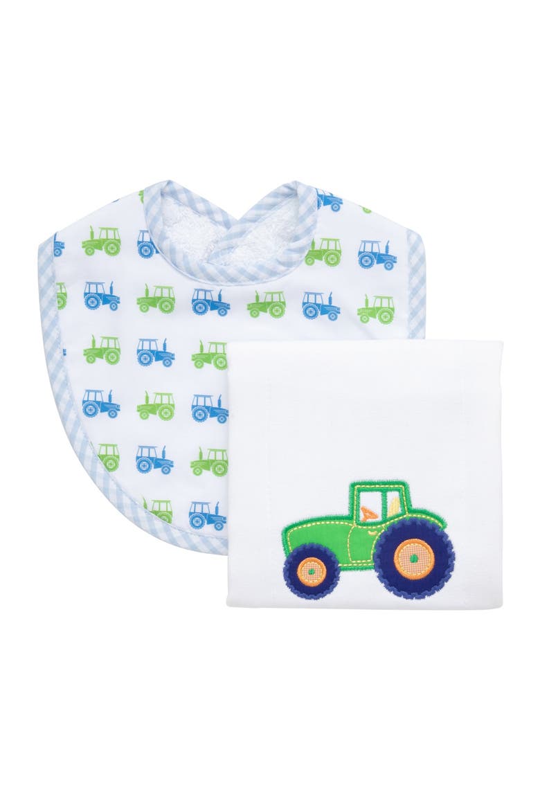 Classic Adventures Bib & Burp Boxed Set, Main, color, Tractor