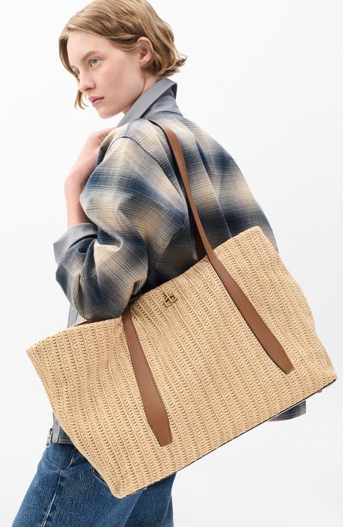 Rag & Bone Chelsea Straw Tote In Brown