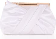 BADGLEY MISCHKA Visvien Satin Tie Pouch Clutch