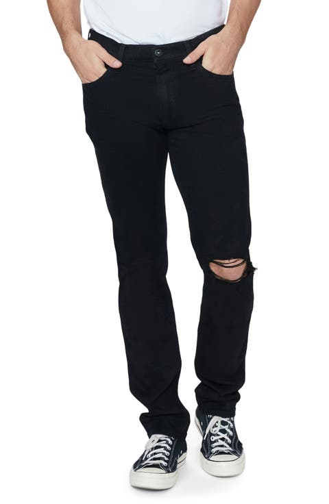 Lennox Ripped Slim Fit Jeans (Black Shadow Destructed) (Regular & Big)