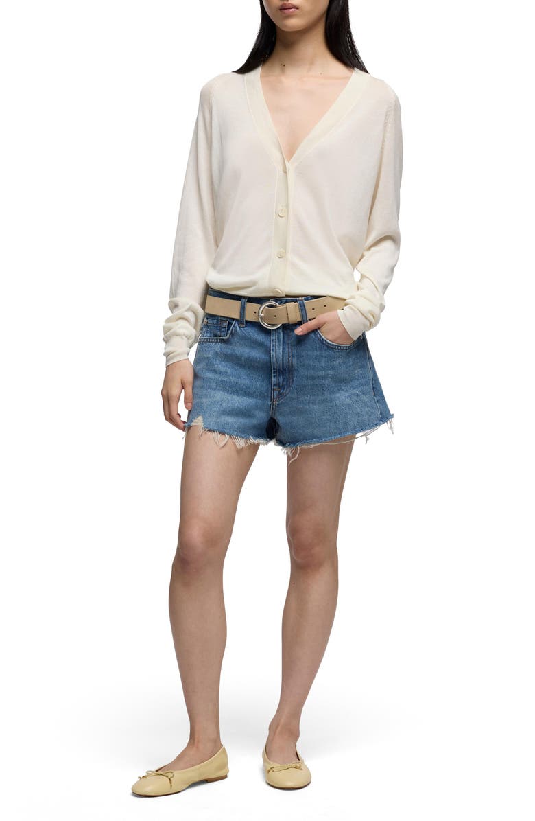 7 For All Mankind June High Waist Cutoff Denim Shorts, Alternate, color, Stampede