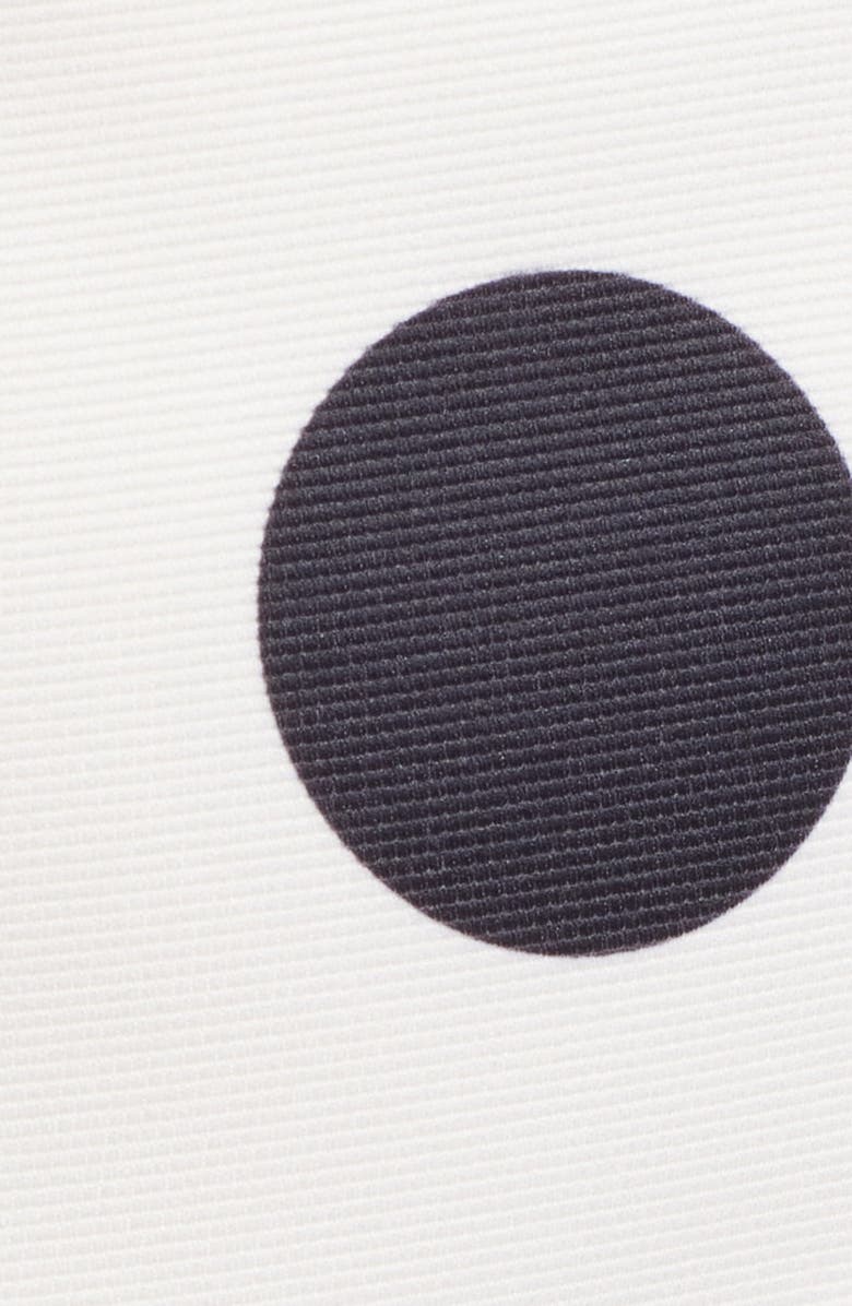 Julia Jordan Polka Dot Rosette Detail Cocktail Minidress, Alternate, color, Ivory/ Black