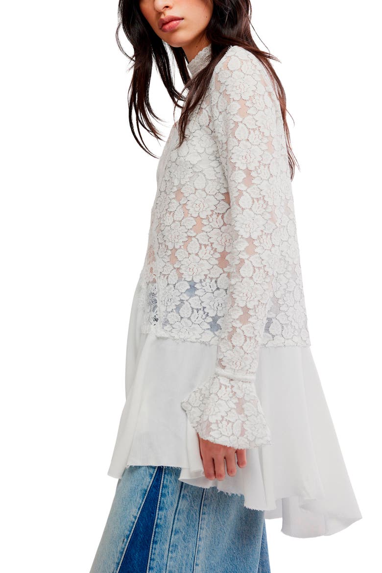 First Crush Lace Tunic, Alternate, color, IVORY