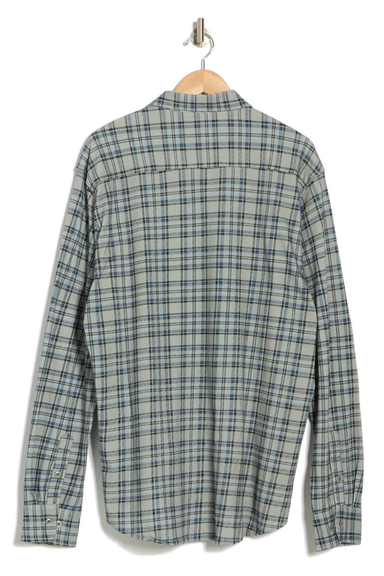 Plaid Button-Up Shirt, Alternate, color, CEMENT