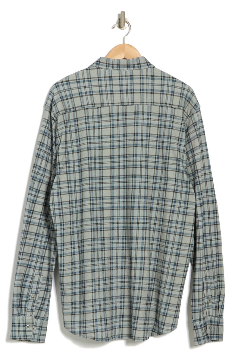 Coastaoro Plaid Button-Up Shirt, Alternate, color, Cement
