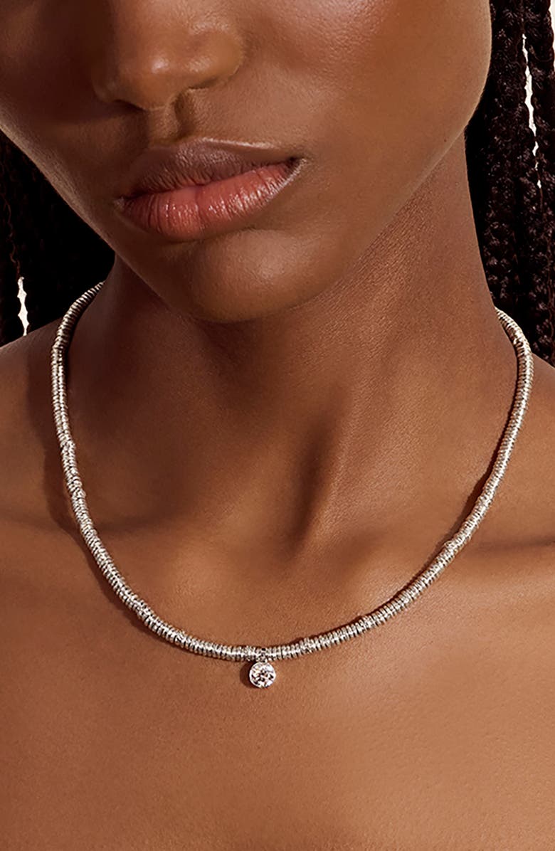 John Hardy Lovestruck<sup>™</sup> Heishi Lab Grown Diamond Pendant Necklace, Alternate, color, Silver