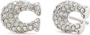 COACH Pavé Signature C Stud Earrings