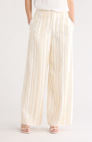 TWP Pleated High Waist Wide Leg Silk Pants