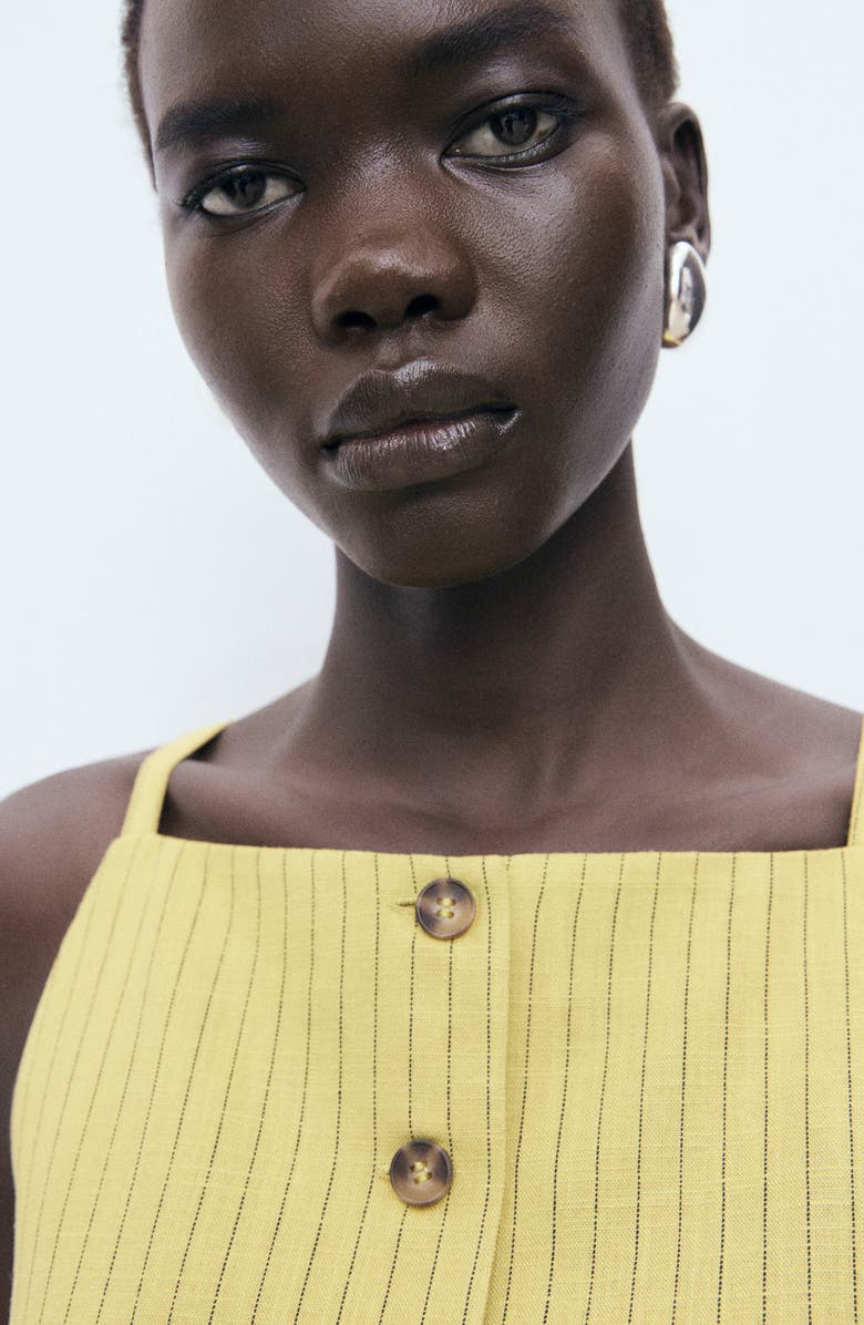 MANGO Luca Stripe Vest, Alternate, color, Lime