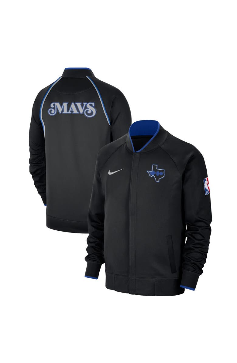 Nike Men's Nike Black Dallas Mavericks 2023/24 City Edition Authentic Showtime Performance Raglan Full-Zip Jacket, Alternate, color, 