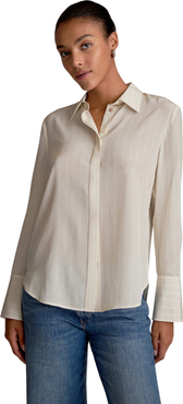 M.M.LaFleur Mira Printed Washable Silk Anywhere Shirt
