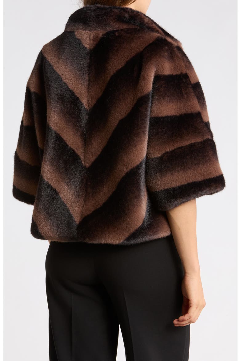 Faux Fur Jacket, Alternate, color, BROWN-BEIGE