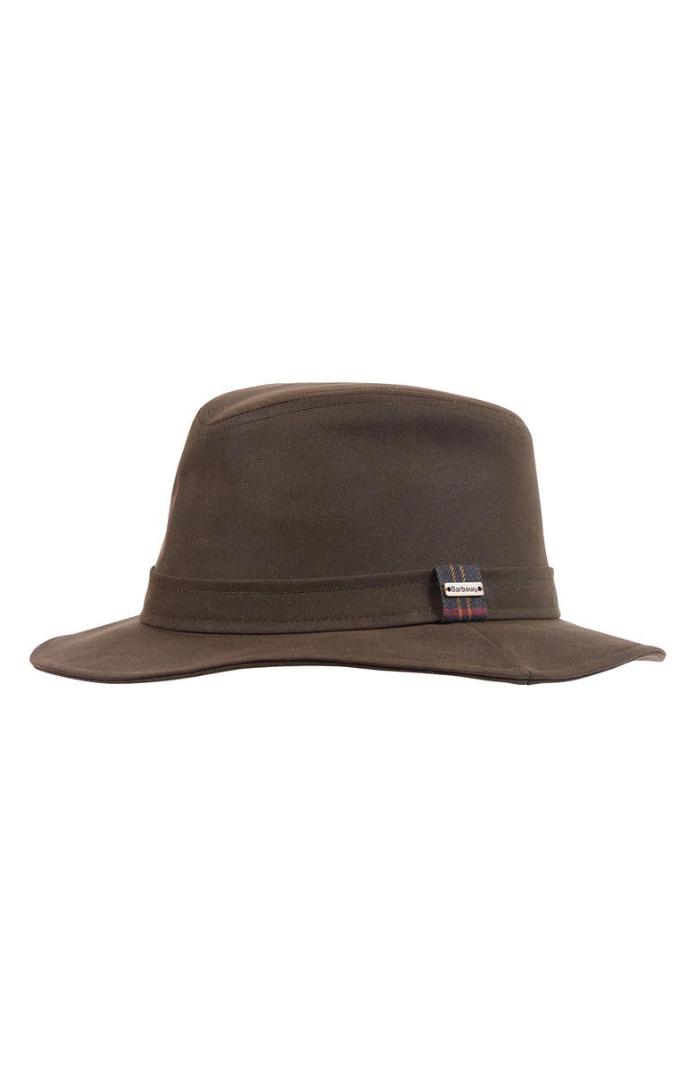 Barbour Vintage Wax Bushman Hat, Main, color, Olive