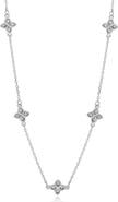 SUZY LEVIAN Cubic Zirconia Flower Station Necklace