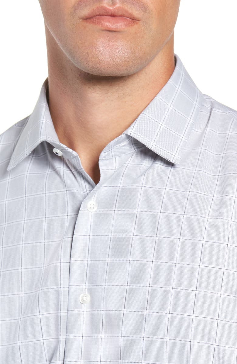 NORDSTROM MEN'S SHOP Tech-Smart Trim Fit Check Dress Shirt, Alternate, color,
