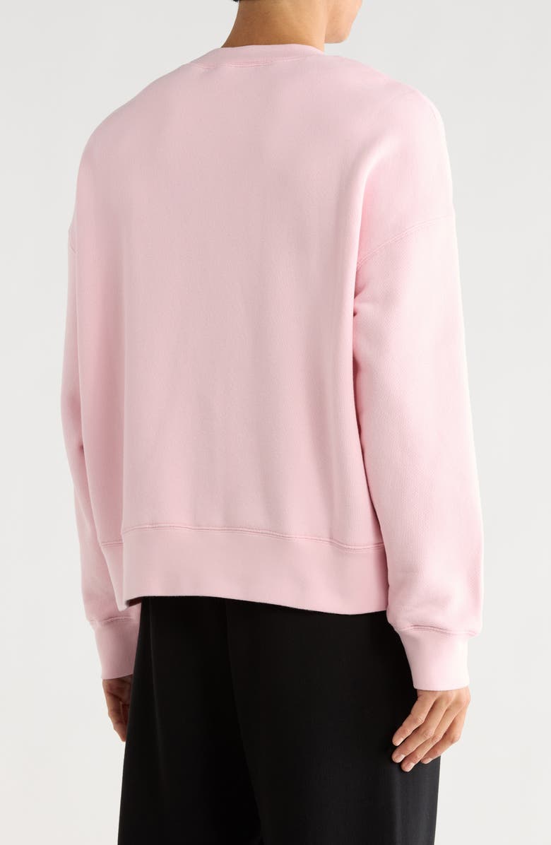 Palm Angels Broken Palm Cotton Blend Sweatshirt, Alternate, color, Pink Green