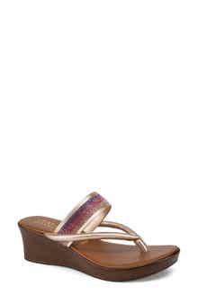 ITALIAN SHOEMAKERS Jaylin Pavé Crystal Wedge Sandal