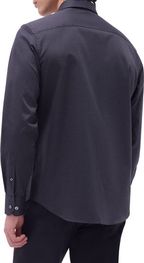 Axel Shaped Fit Jacquard Button-Up Shirt