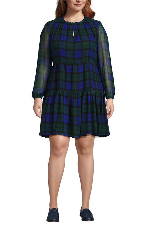 Plus Size Chiffon Above the Knee Adjustable Dress