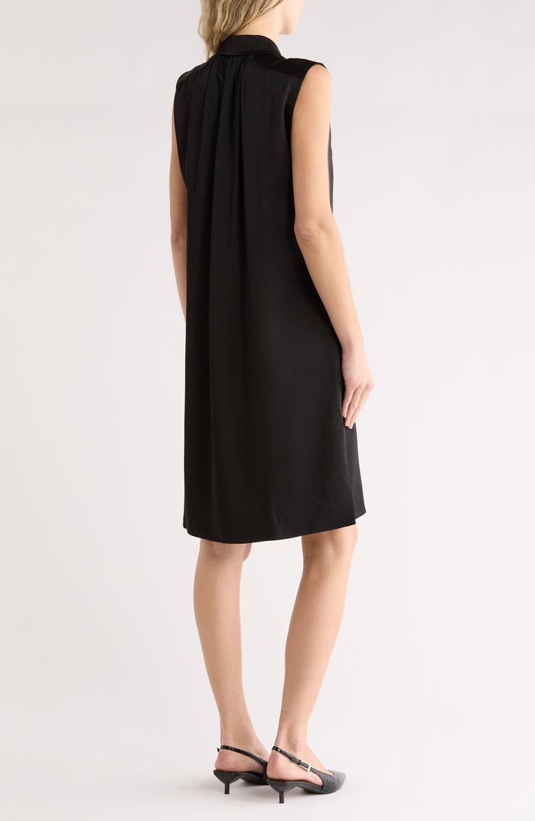 Jil Sander Point Collar Satin Dress, Alternate, color, 