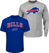 FANATICS Men's Fanatics  Royal/Heather Gray Buffalo Bills Big & Tall 2-Pack T-Shirt Set