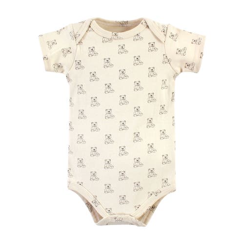 Hudson Baby Five-piece Set Of Cotton Infant All-in-one Bodysuits In Brown