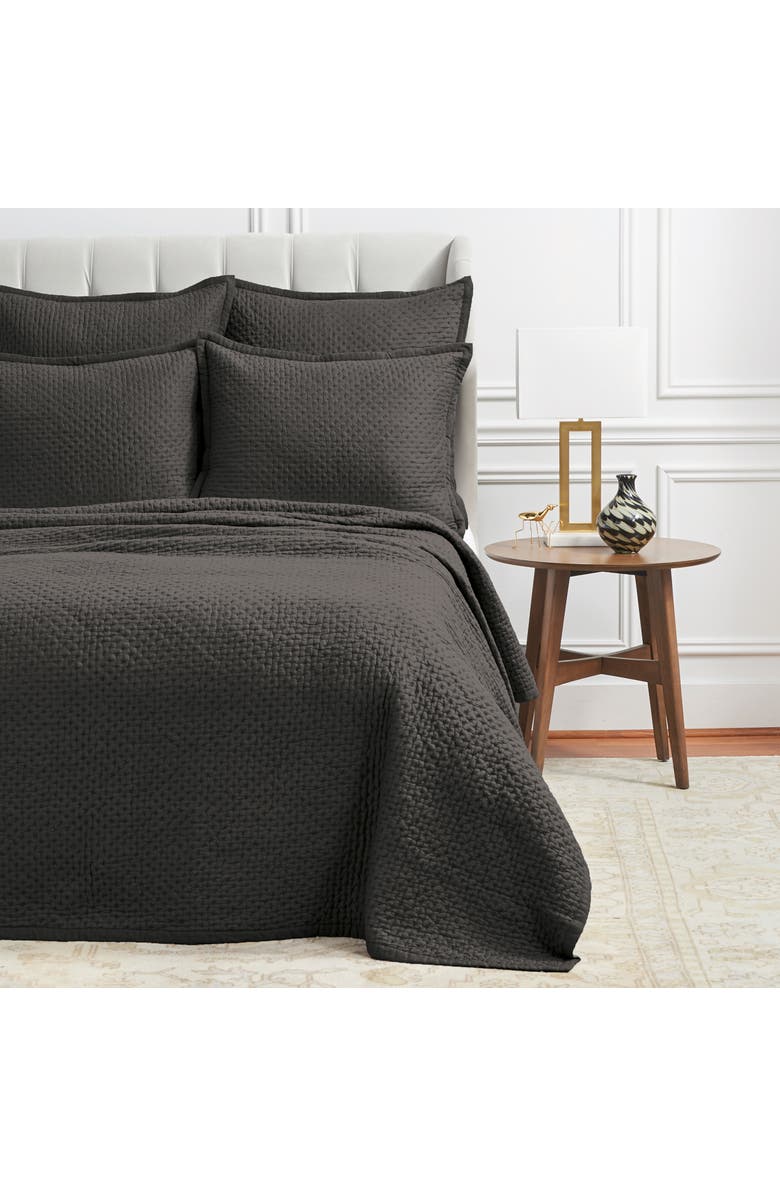 ELISABETH YORK Mila Shale Coverlet Quilt, Main, color, Gray