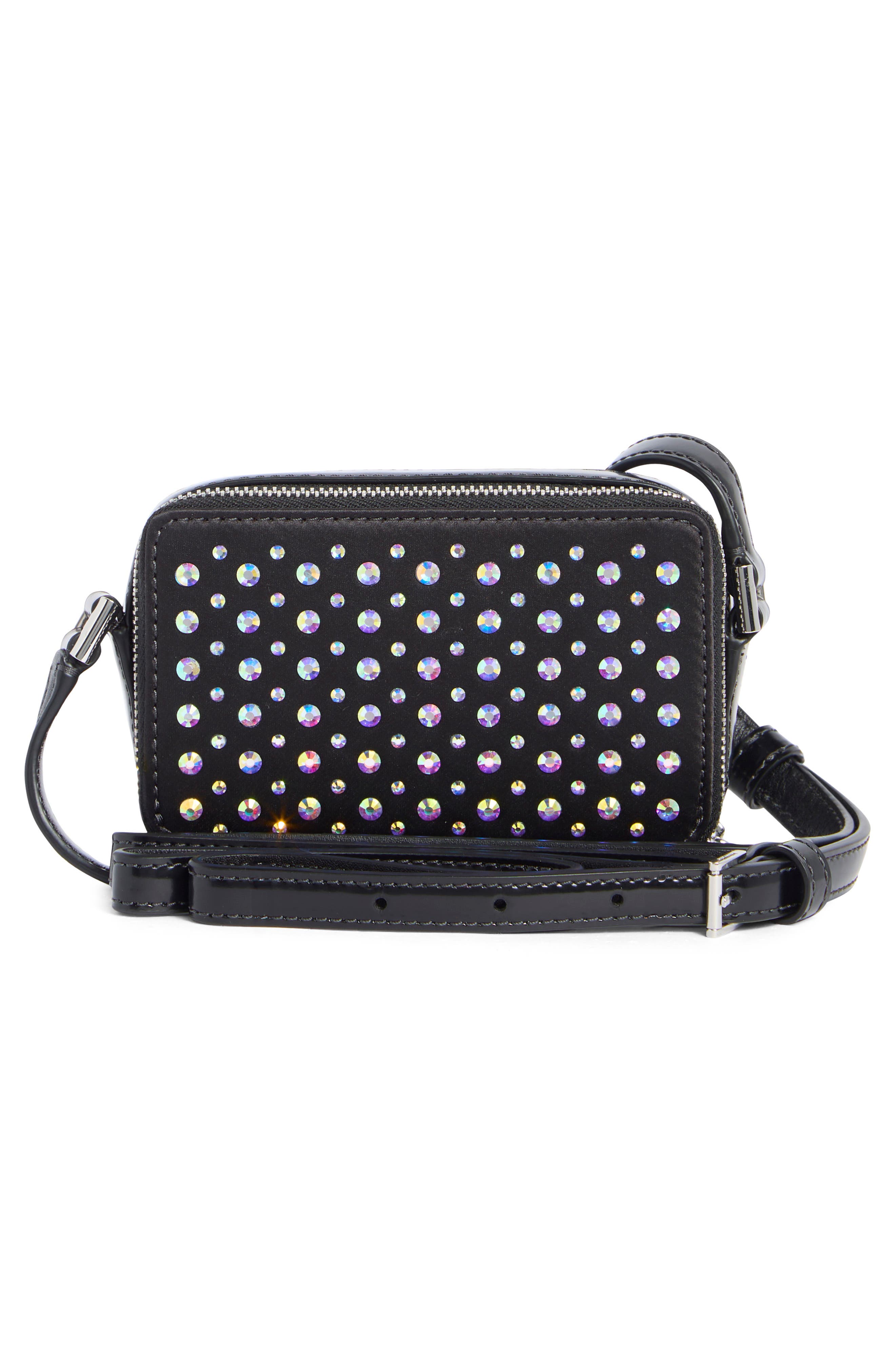 Kate Spade New York zip micro crossbody bag, Alternate, color, Black