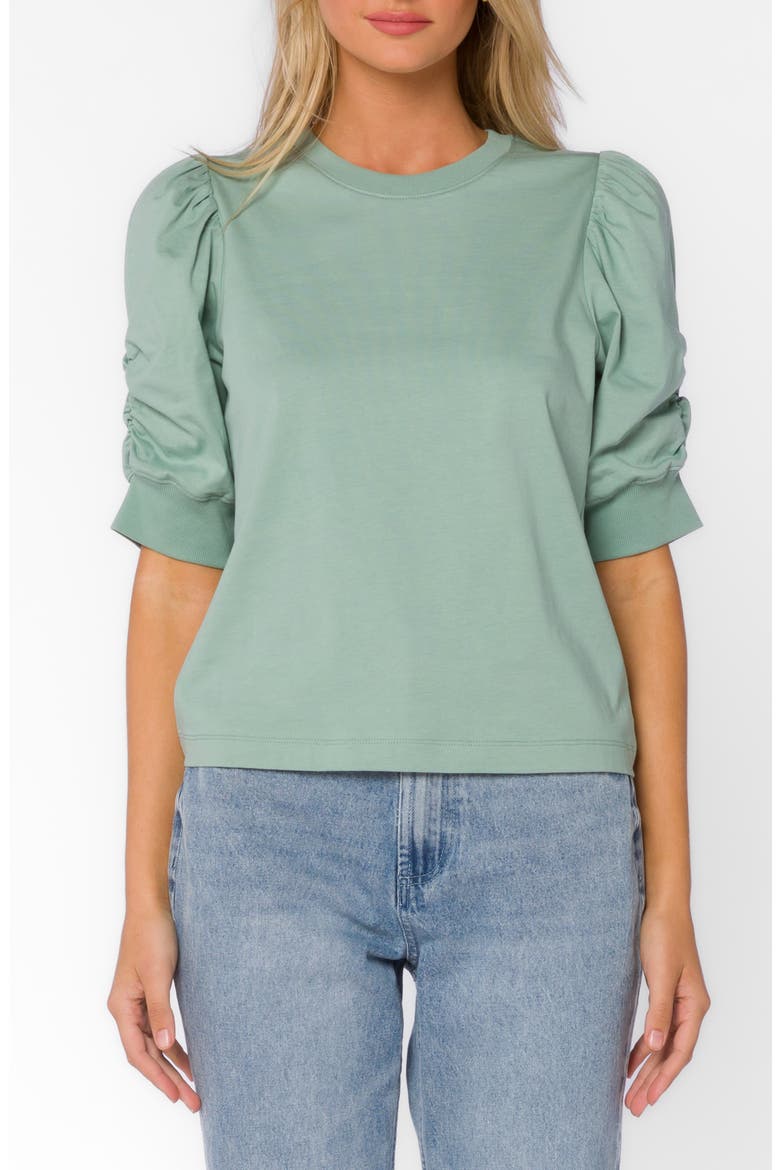 Lawson Ruched Sleeve T-Shirt, Main, color, FROSTED SAGE