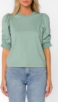 VELVET HEART Lawson Ruched Sleeve T-Shirt