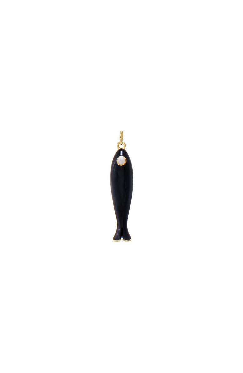 BY ADINA EDEN Enamel Colored Fish Charm, Main, color, Black