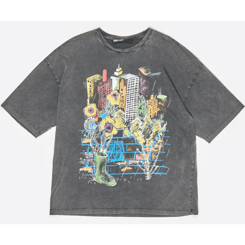 Bimba Y Lola City Logo T-shirt In Black